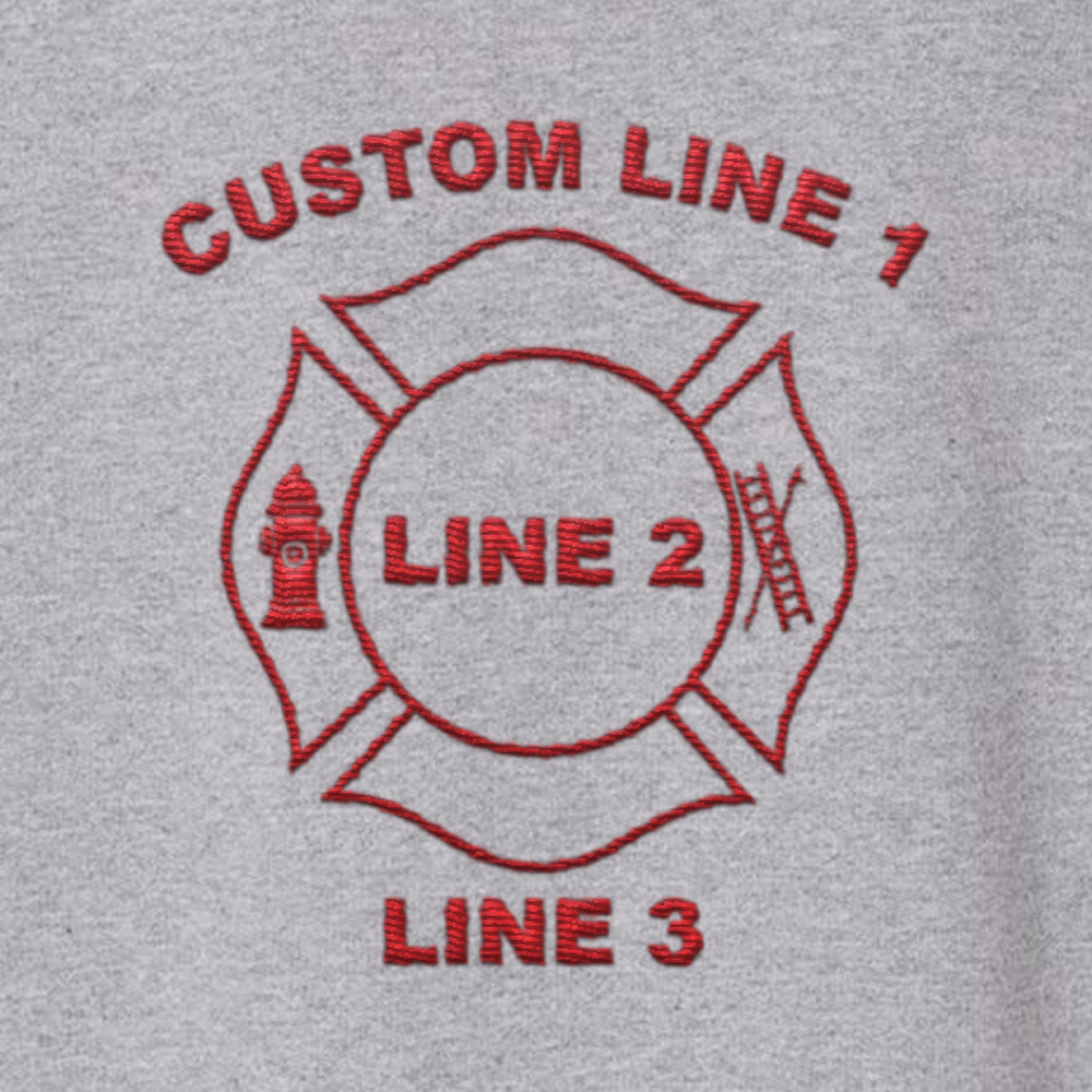 Personalized firefighter pullover with Maltese patch
