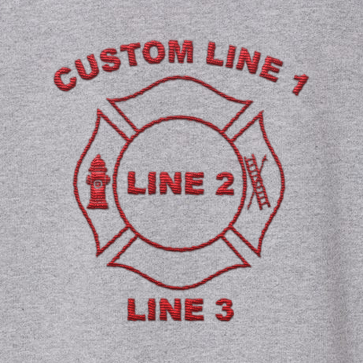 Personalized firefighter pullover with Maltese patch