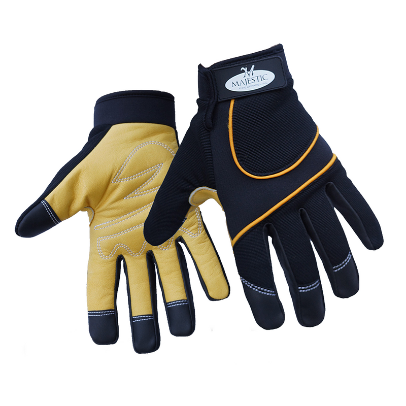 MajFire Leather Palm Mechanics Gloves