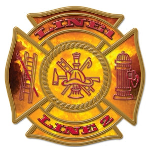 Custom Flame Helmet/Ladder Decal