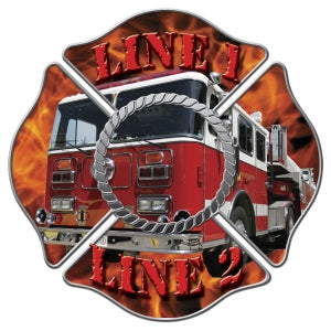 Custom Truck Flame Maltese Decal