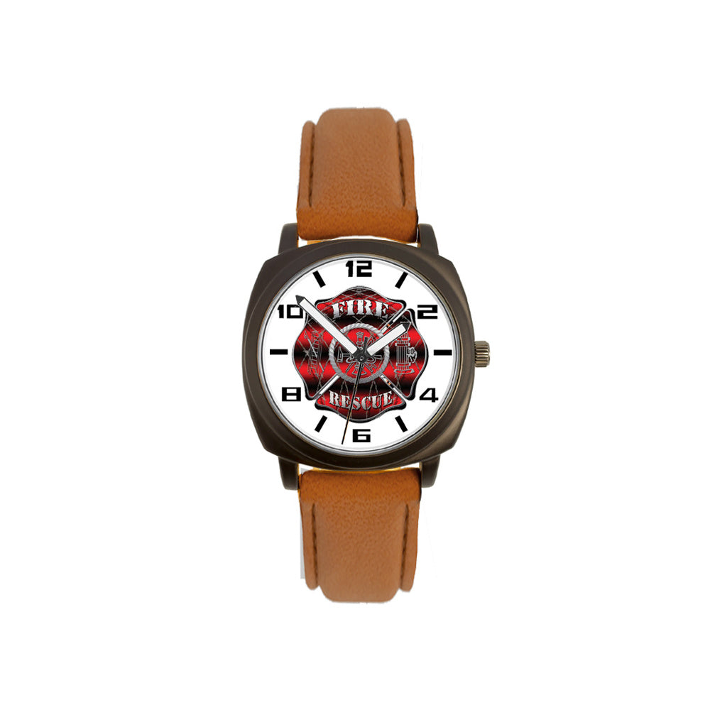 リリパットレーン　消防署 Firemans Watch Fire Fighter Logo Watch-Barb Wire Maltese | Firefighter.com