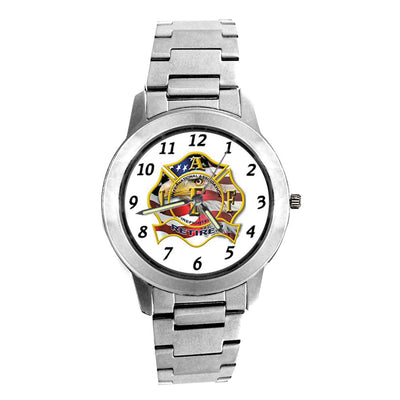 IAFF Retired Silver Engravable Watch