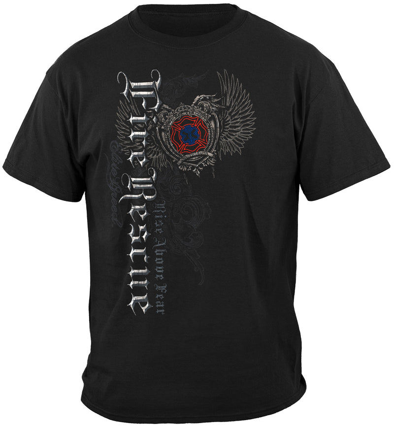 Fire Rescue Rise Above Fear T-shirt