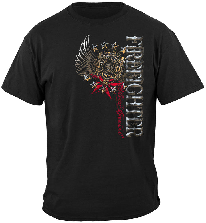 Elite Breed Pride Duty Honor Firefighter Foil T-shirt
