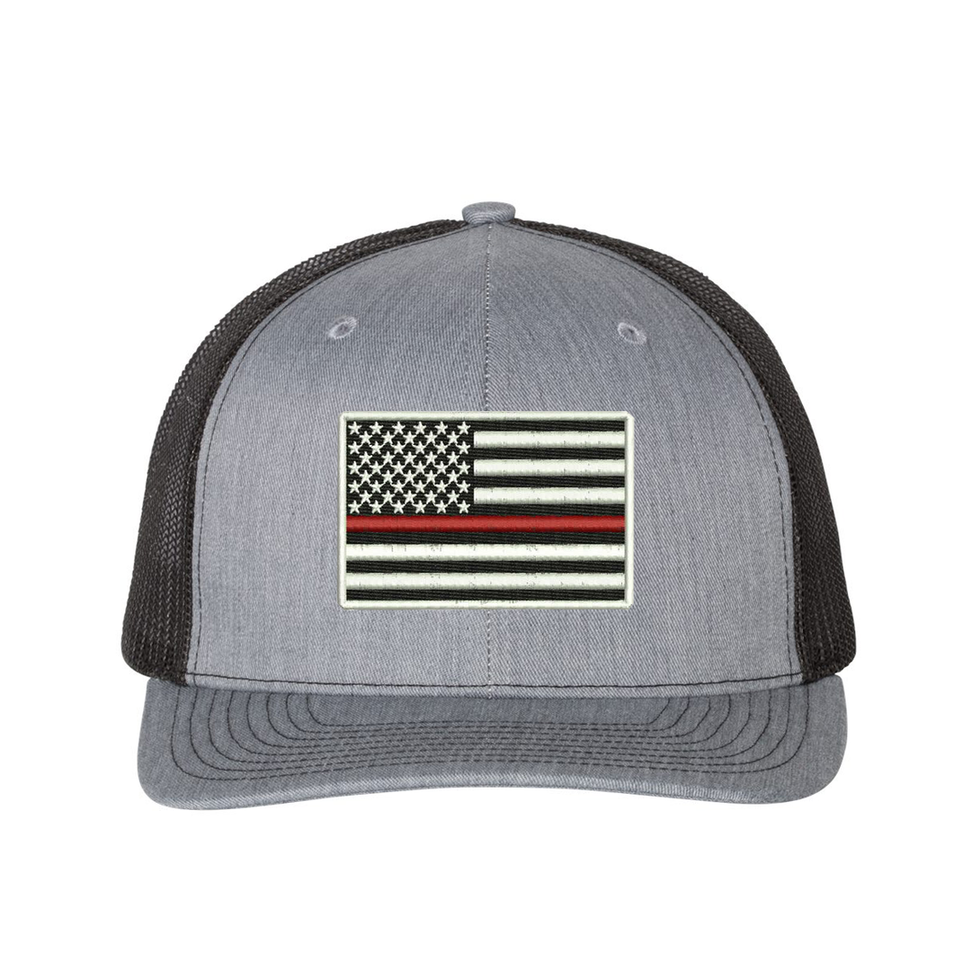 Firefighter embroidered Thin Red Line snapback