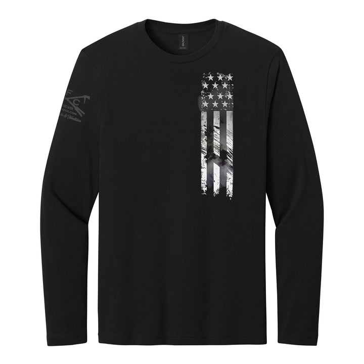 Support Our Heroes Black Long Sleeves Shirt  #color_black