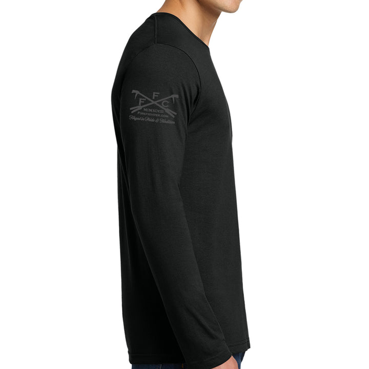 Support Our Heroes Black Long Sleeves Shirt  #color_black