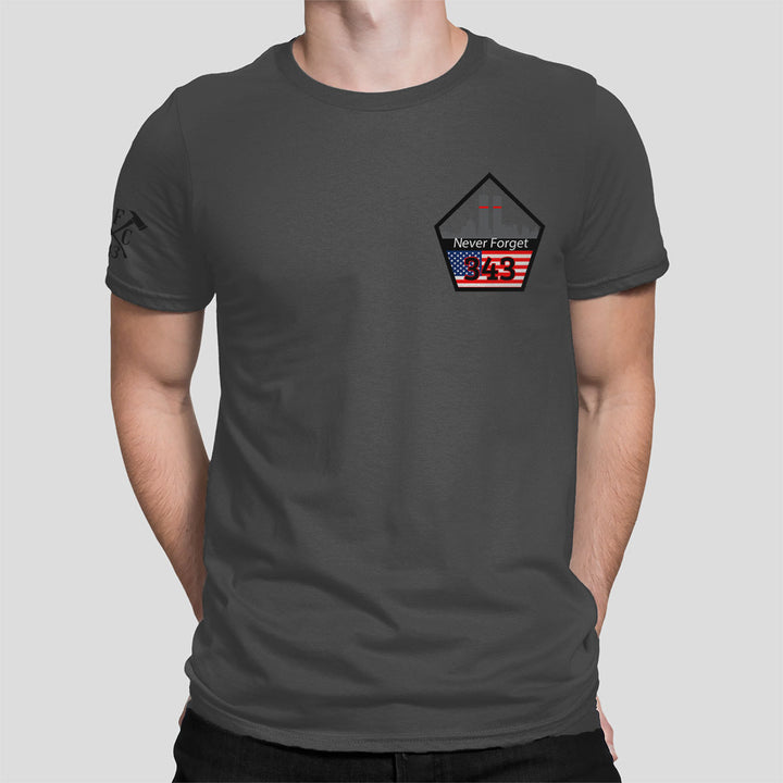 FFC 343 9/11 Premium T-Shirt – Thin Red Line and Twin Towers graphic