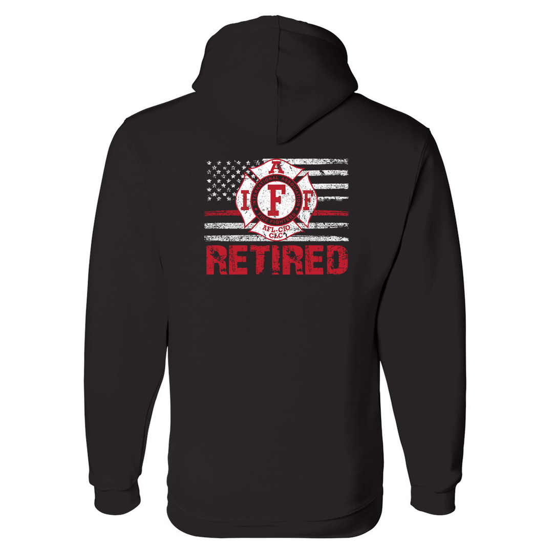 Red and White Flag IAFF Retired Premium Hoodie