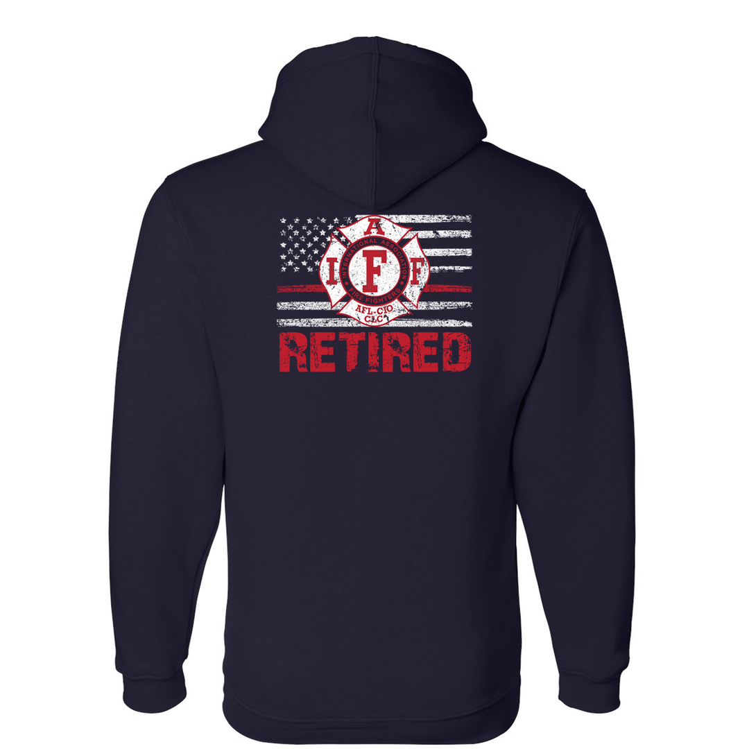 Red and White Flag IAFF Retired Premium Hoodie