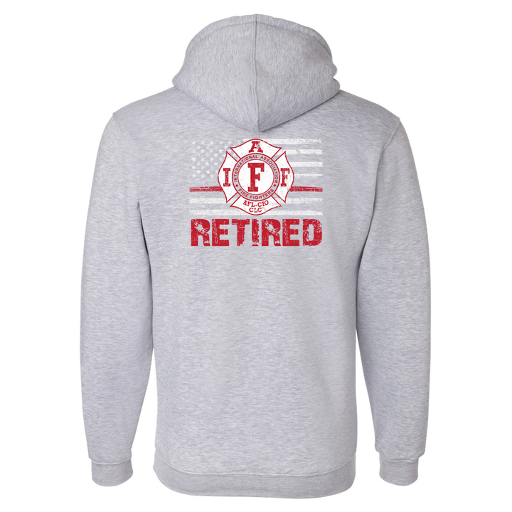 Red and White Flag IAFF Retired Premium Hoodie