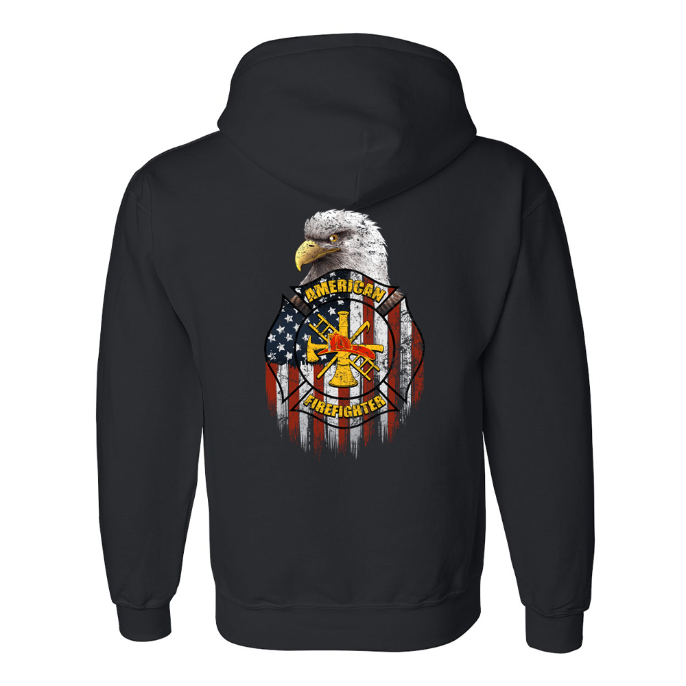 American Firefighter Premium Hoodie Black