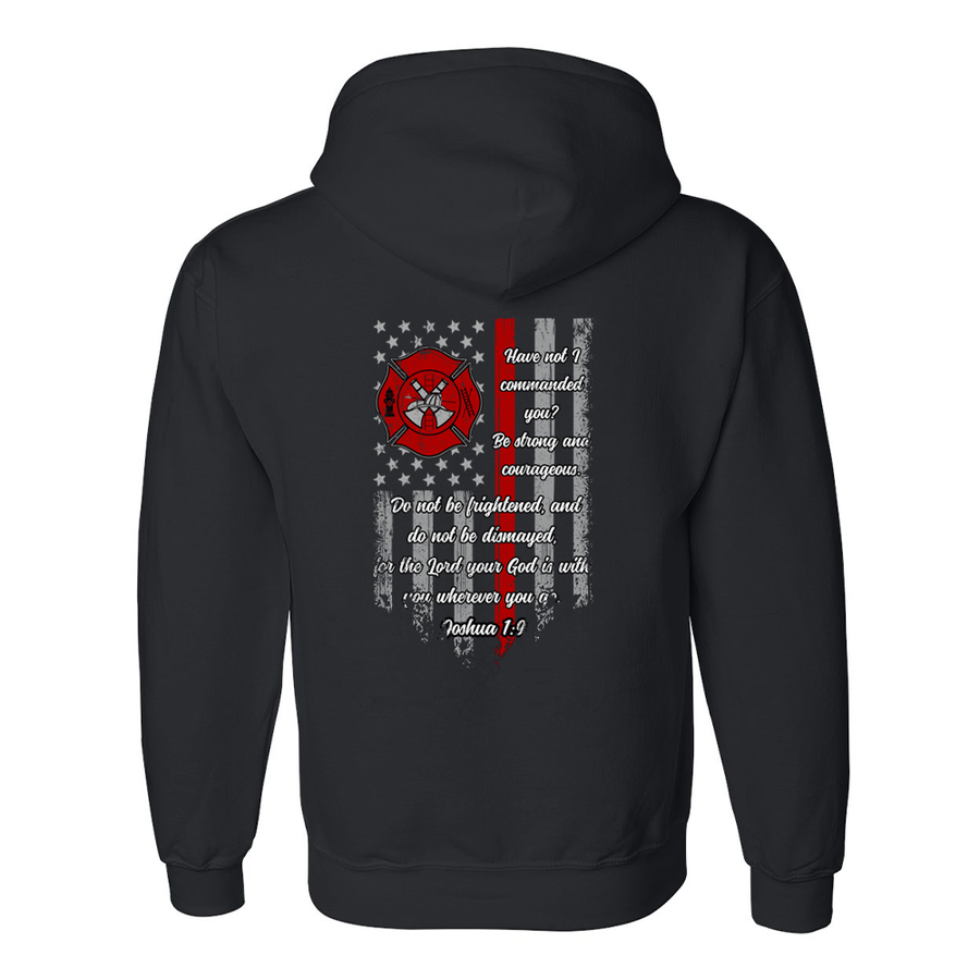 Thin Red Line Joshua Prayer Hoodie in Black