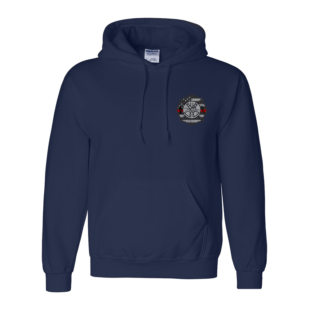 Thin Red Line Joshua Prayer Hooded Sweatshirt in Navy