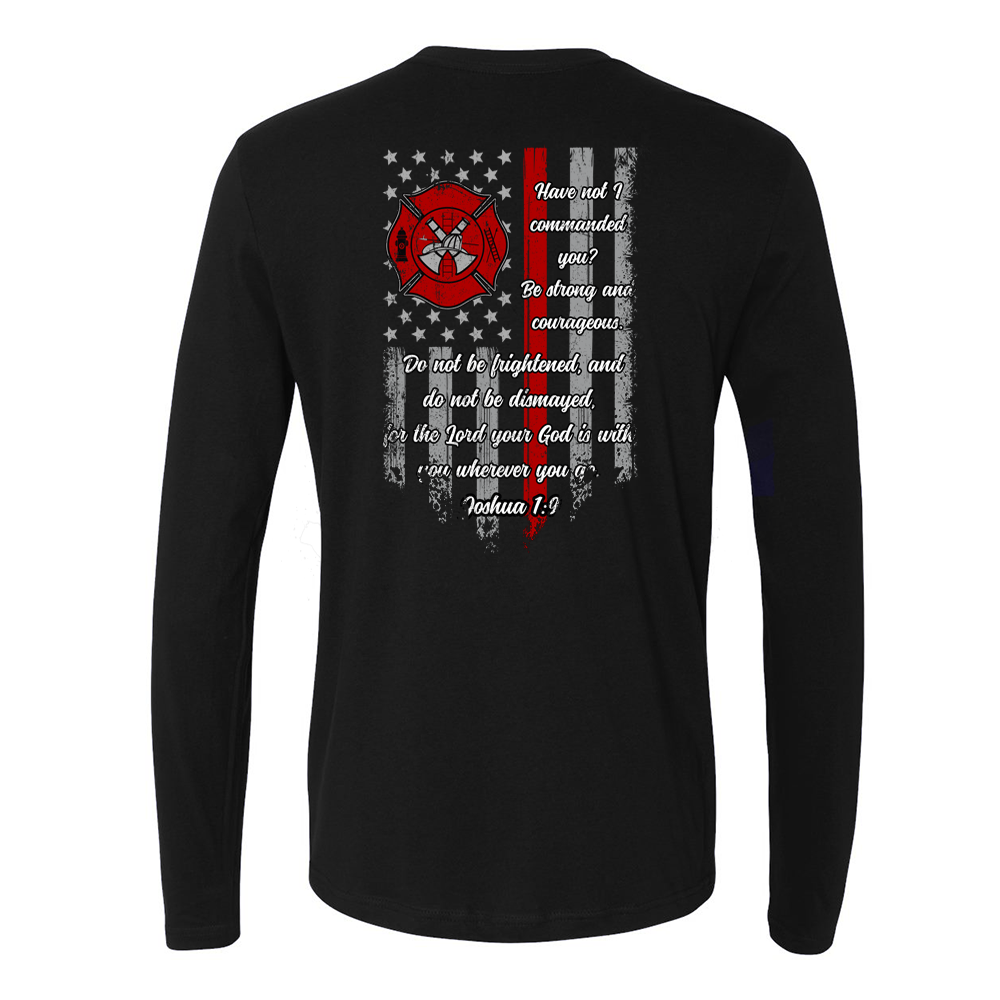 Thin Red Line Joshua Prayer Shirt Long Sleeve in Black