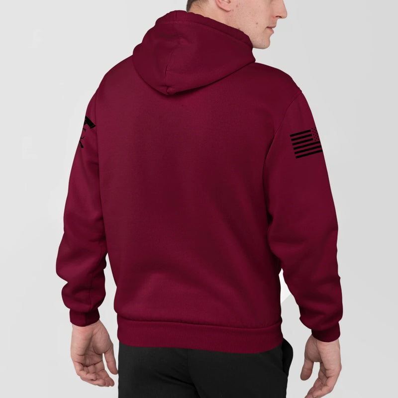 Back view of firefighter hoodiess in red color - firefighter clothing