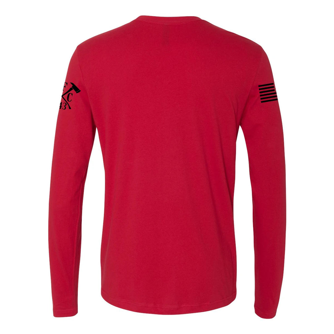 Back view of firefighter long sleeves in red color - firefighter clothing