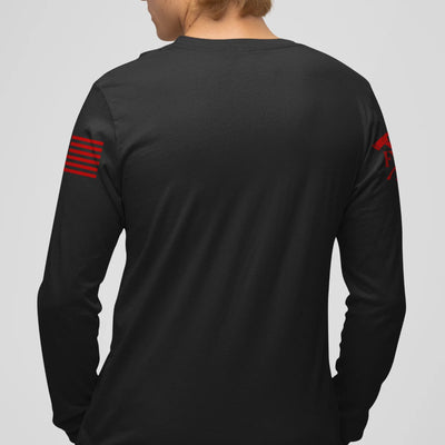 Back view of firefighter long sleeves in color black