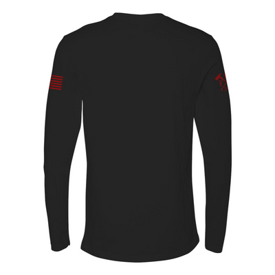 Back view of firefighter long sleeves in color black