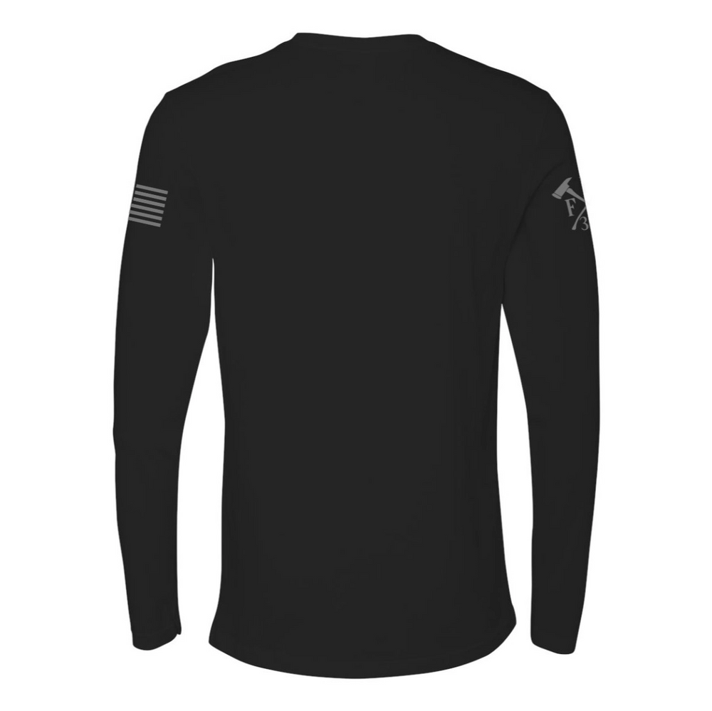 Back view of firefighter long sleeves in black color