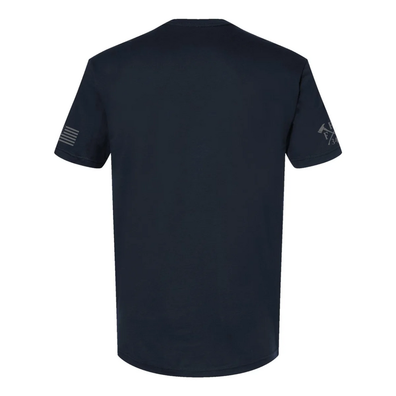 Back view of firefighter T-Shirt in navy color