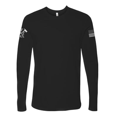 Front view of firefighter long sleeves in black color