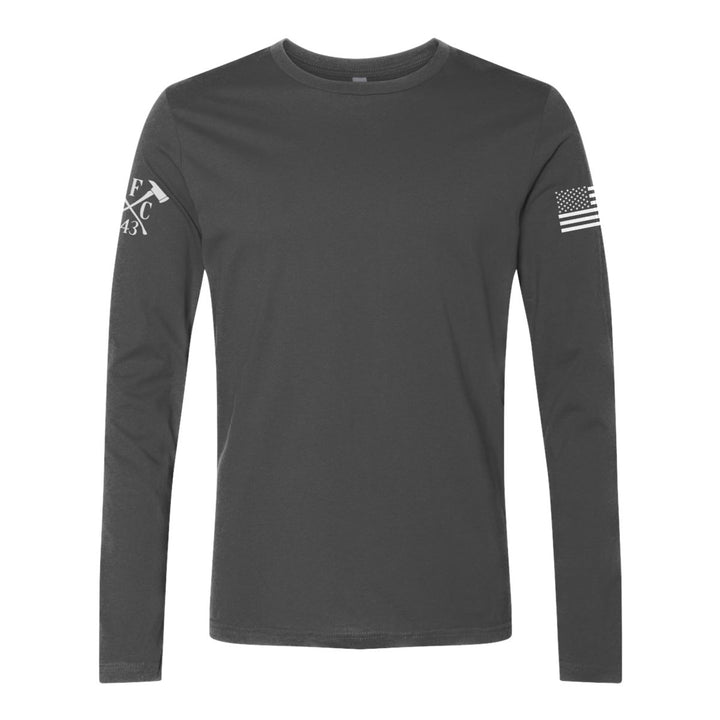 Front view of firefighter long sleeves in grey color