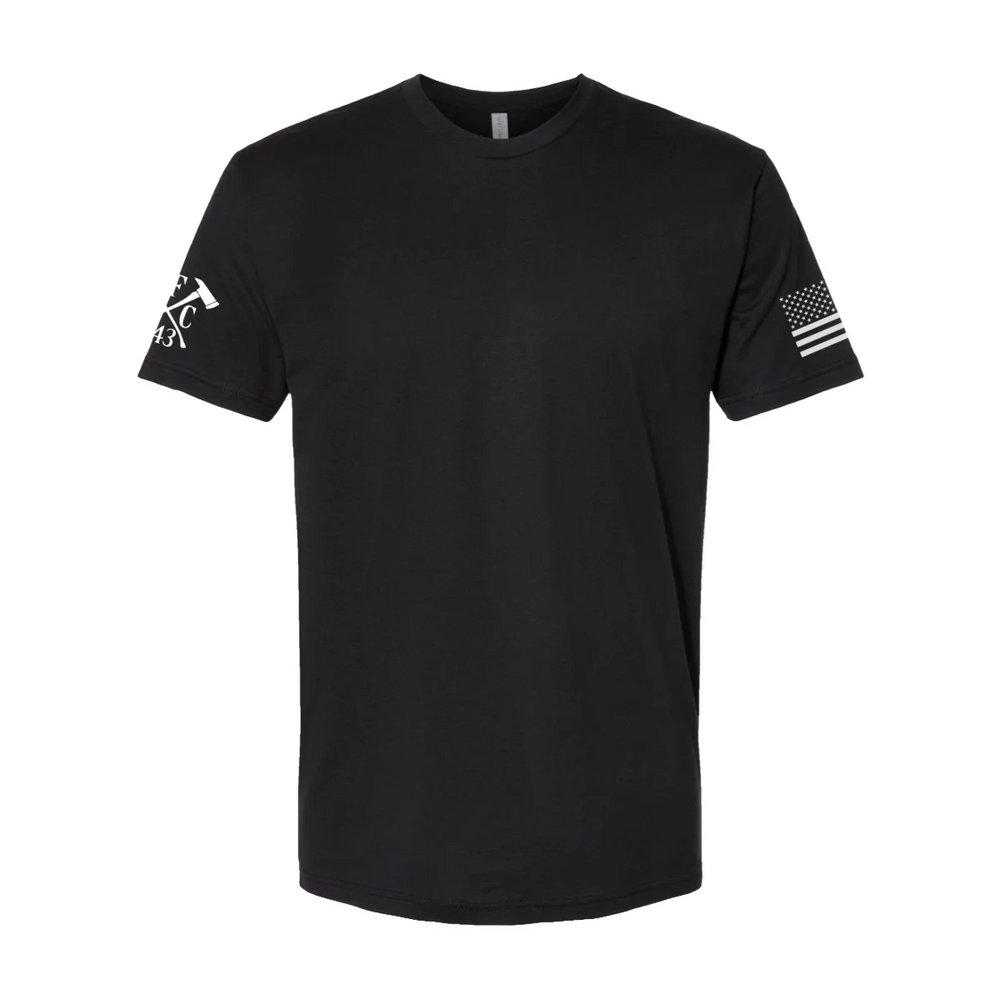 Front view of firefighter T-Shirt in black color