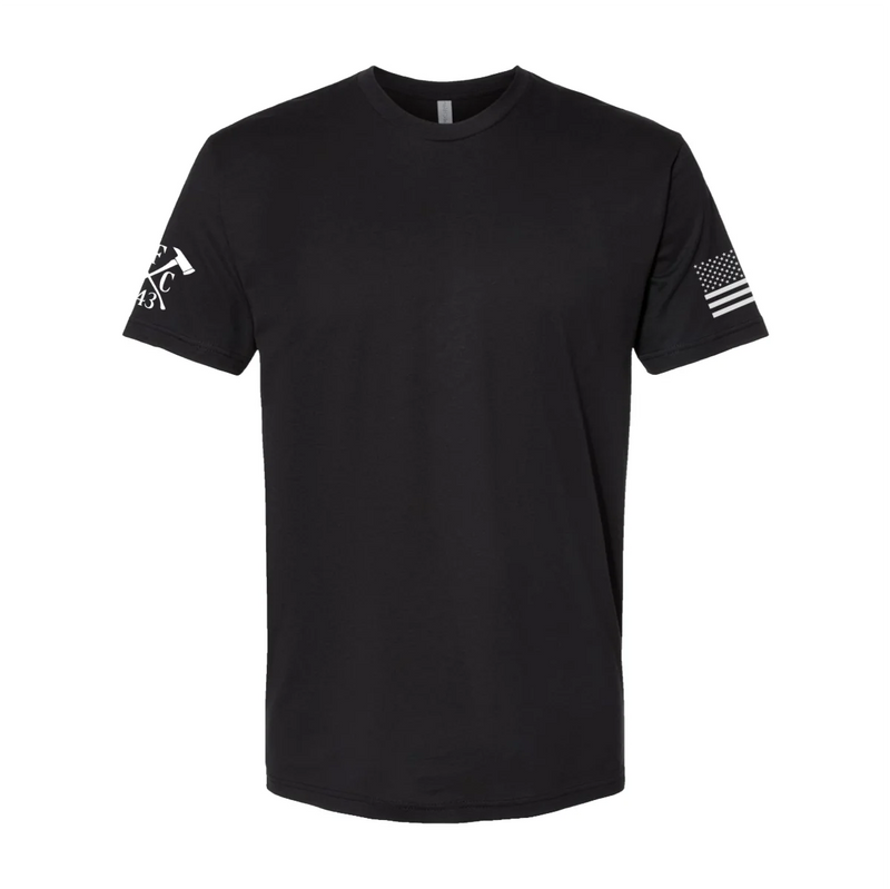 Front view of firefighter T-Shirt in black color