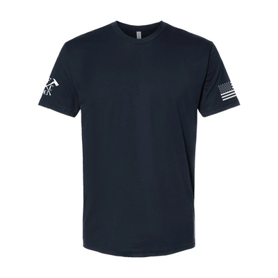 Front view of firefighter T-Shirt in navy color