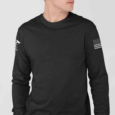 Front view of firefighter long sleeves in black color