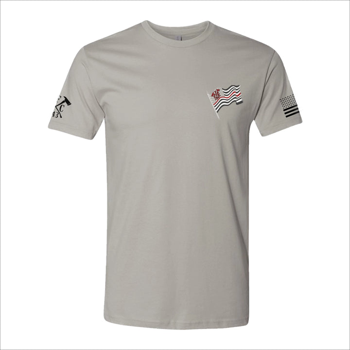 Firefighter T-shirt with thin red line and patriotic design