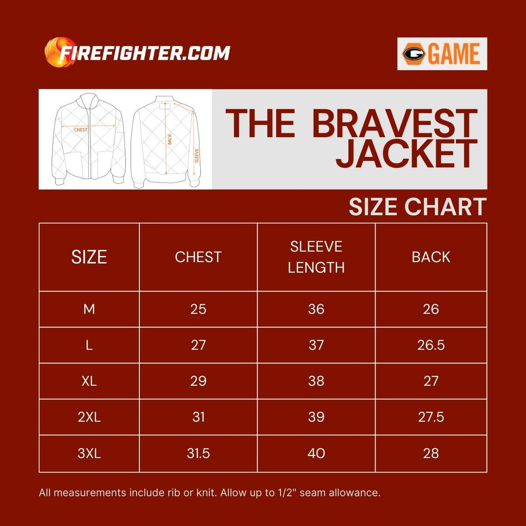 Customized Red and White Fire Rescue Bravest Jacket – Firefighter.com