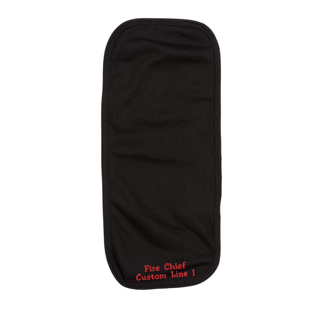 Customized Fire Chief Burp Cloth in Black