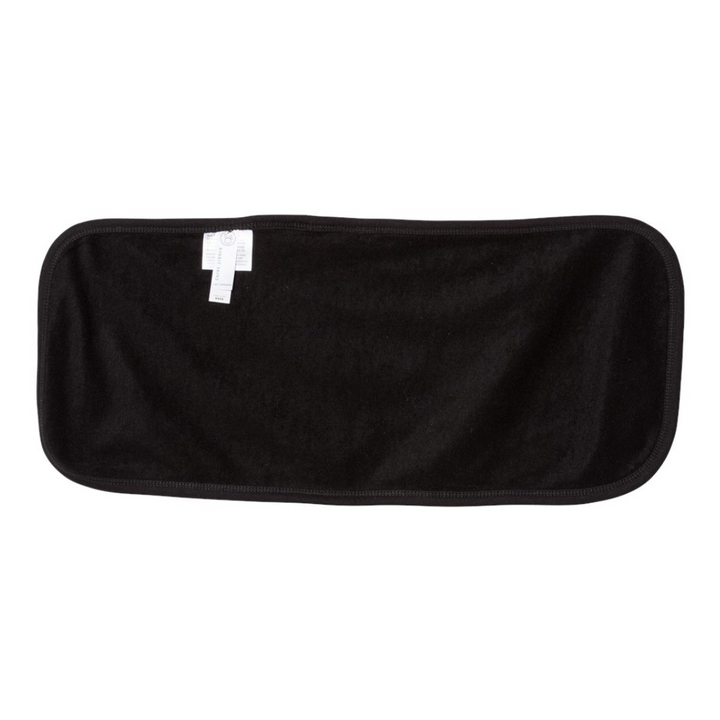 Back of Infant Burp Cloth Black