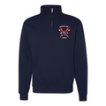 Customized Classic Quarter Zip Job Shirt with Crossed Axes Embroidery 