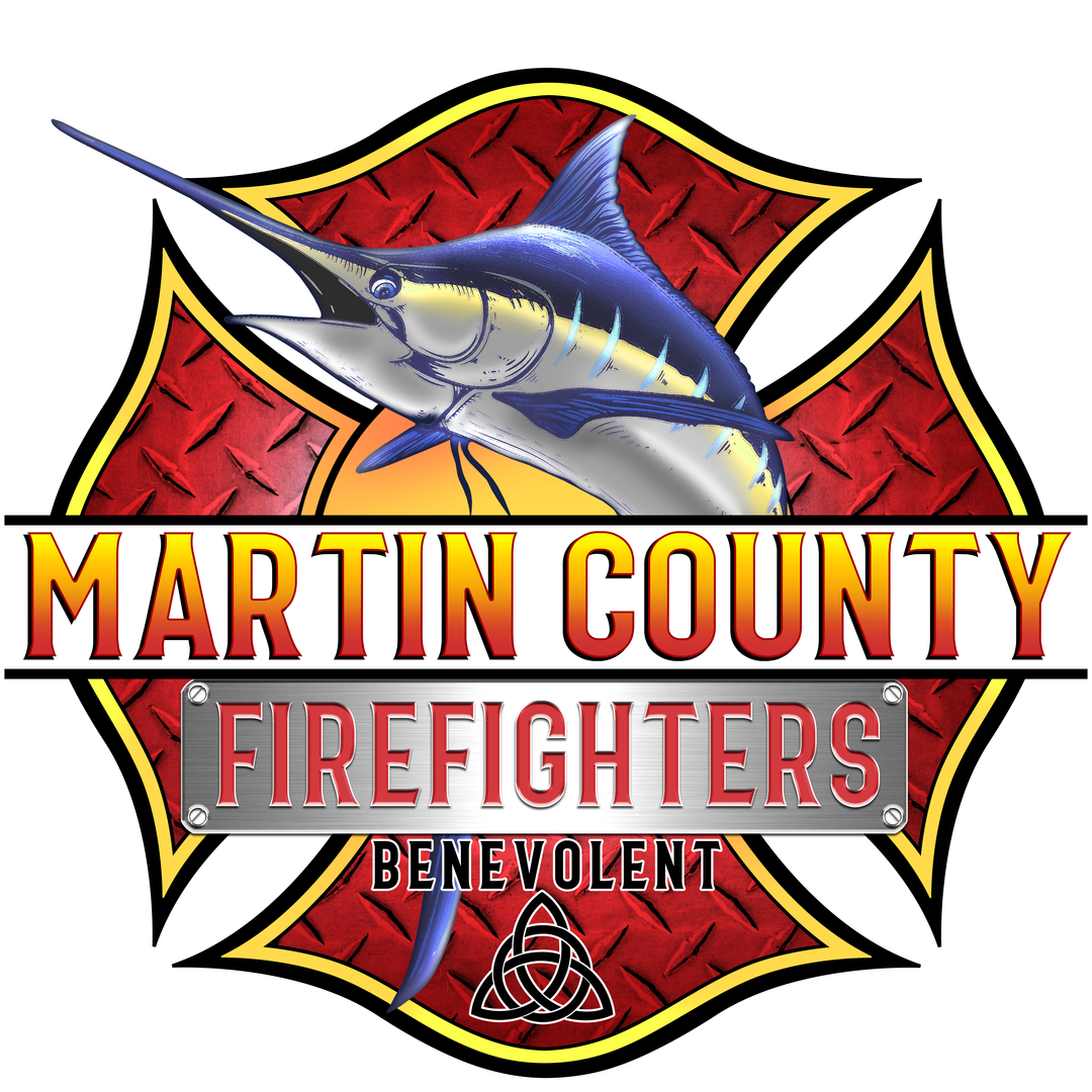 Martin County Firefighter's Benevolent 4 Inch Red Diamond Plated Decal