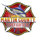 Martin County Firefighter's Benevolent - Red Diamond Plate Decal