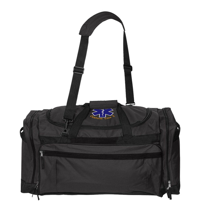 Customized 27" Large Duffel Bag with Star of Life EMS logo Embroidery