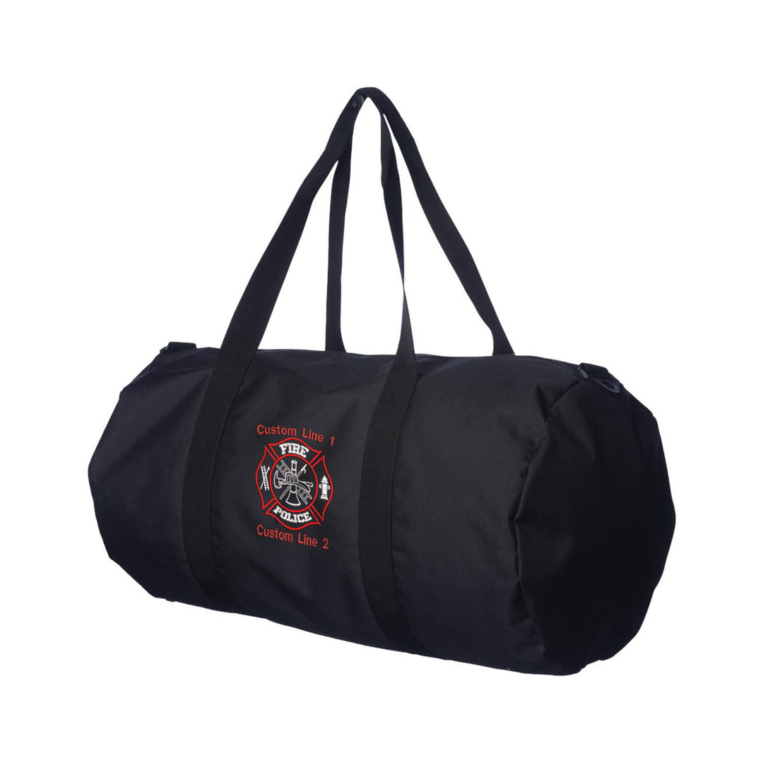 Customized 29L Large Duffel Bag with Fire Police Embroidery