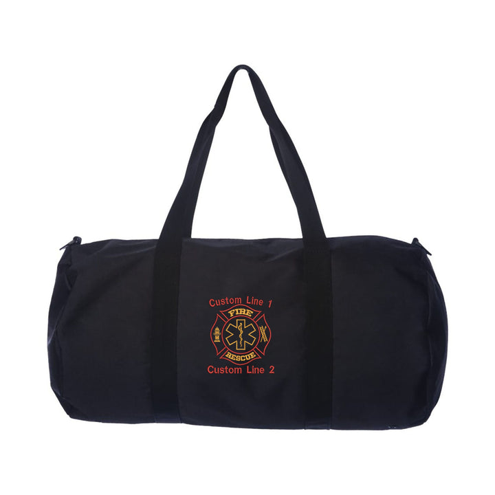 Customized 29L Large Duffel Bag with Fire Rescue Embroidery