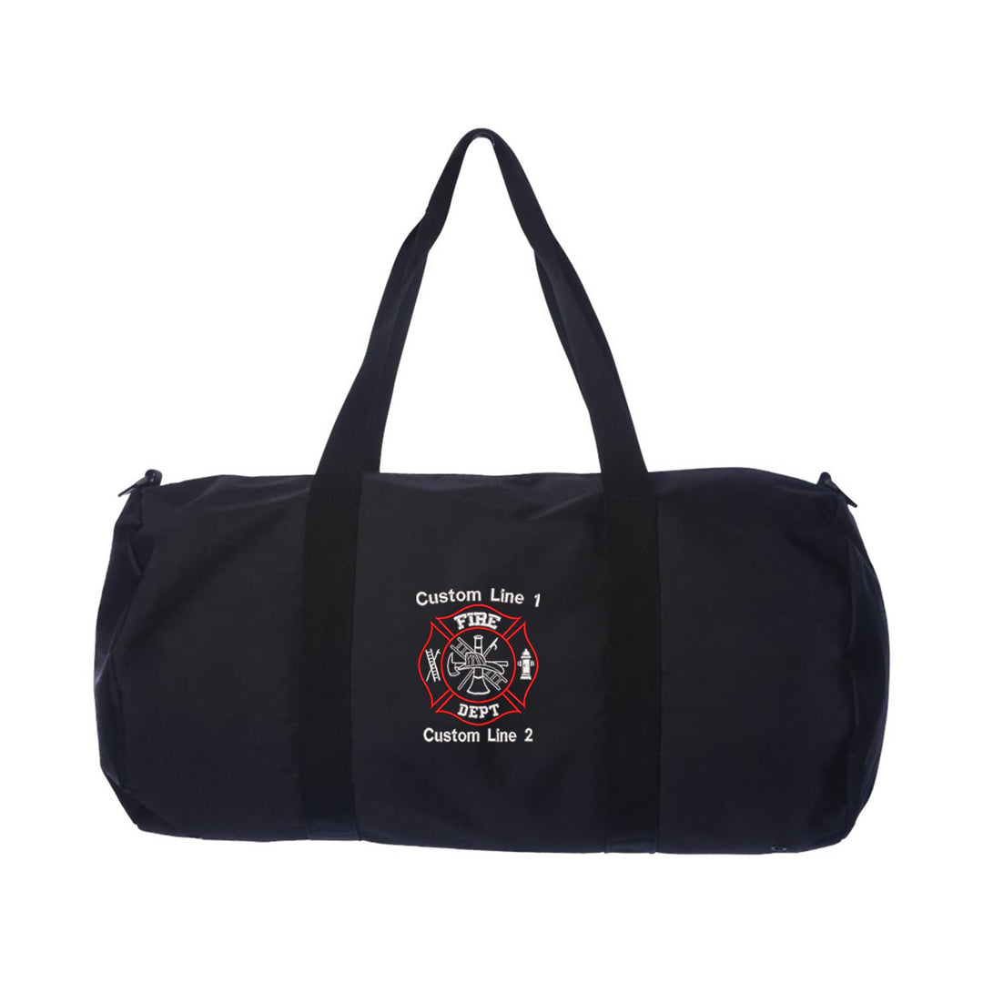 Customized 29L Large Duffel Bag with Fire Department Embroidery