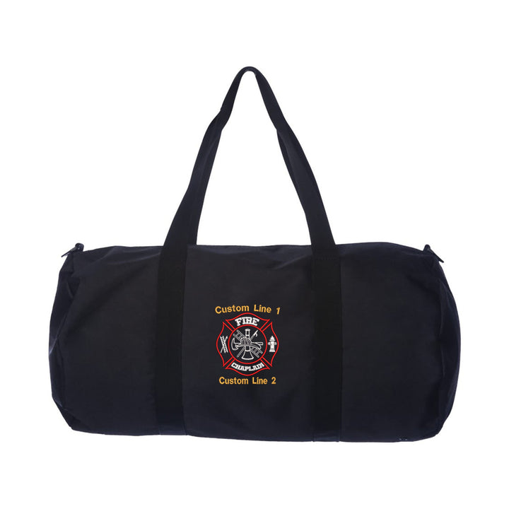 Customized 29L Large Duffel Bag with Fire Chaplain Embroidery