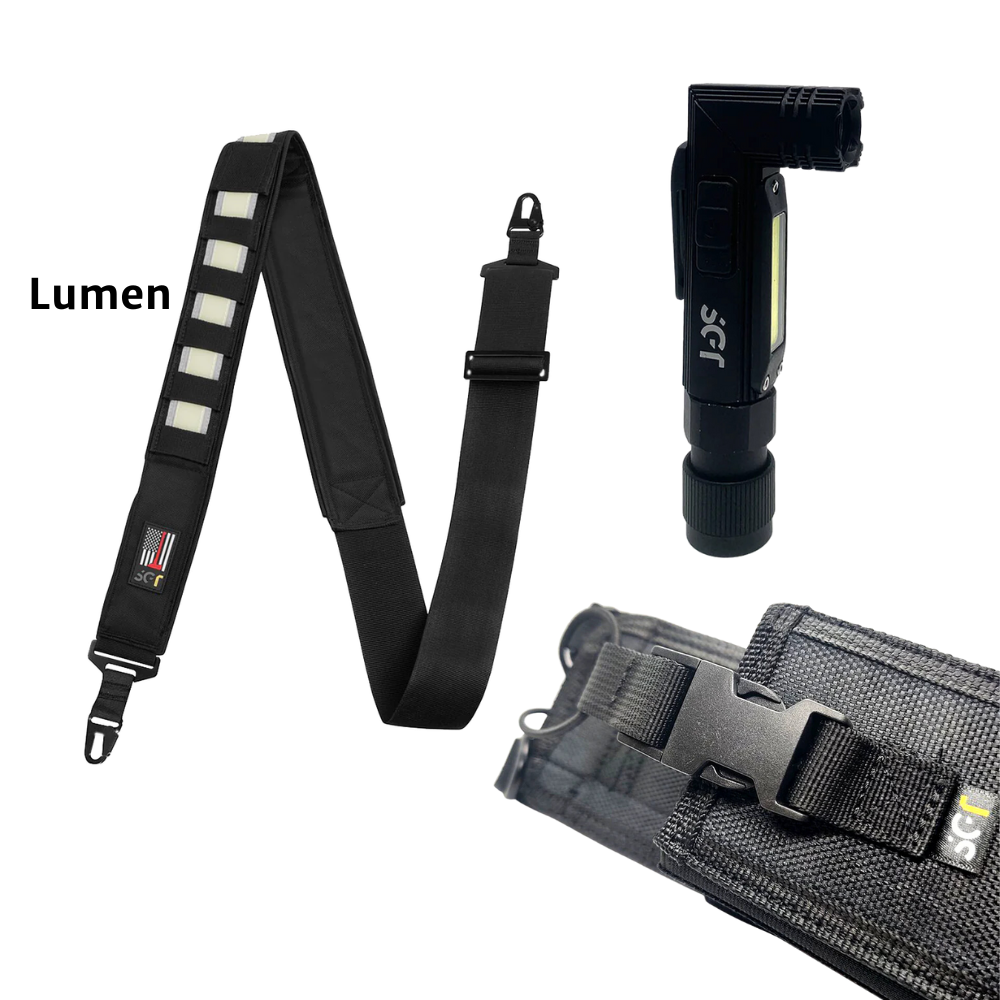 SGT Glowing Radio Strap, Holster and Flashlight Bundle