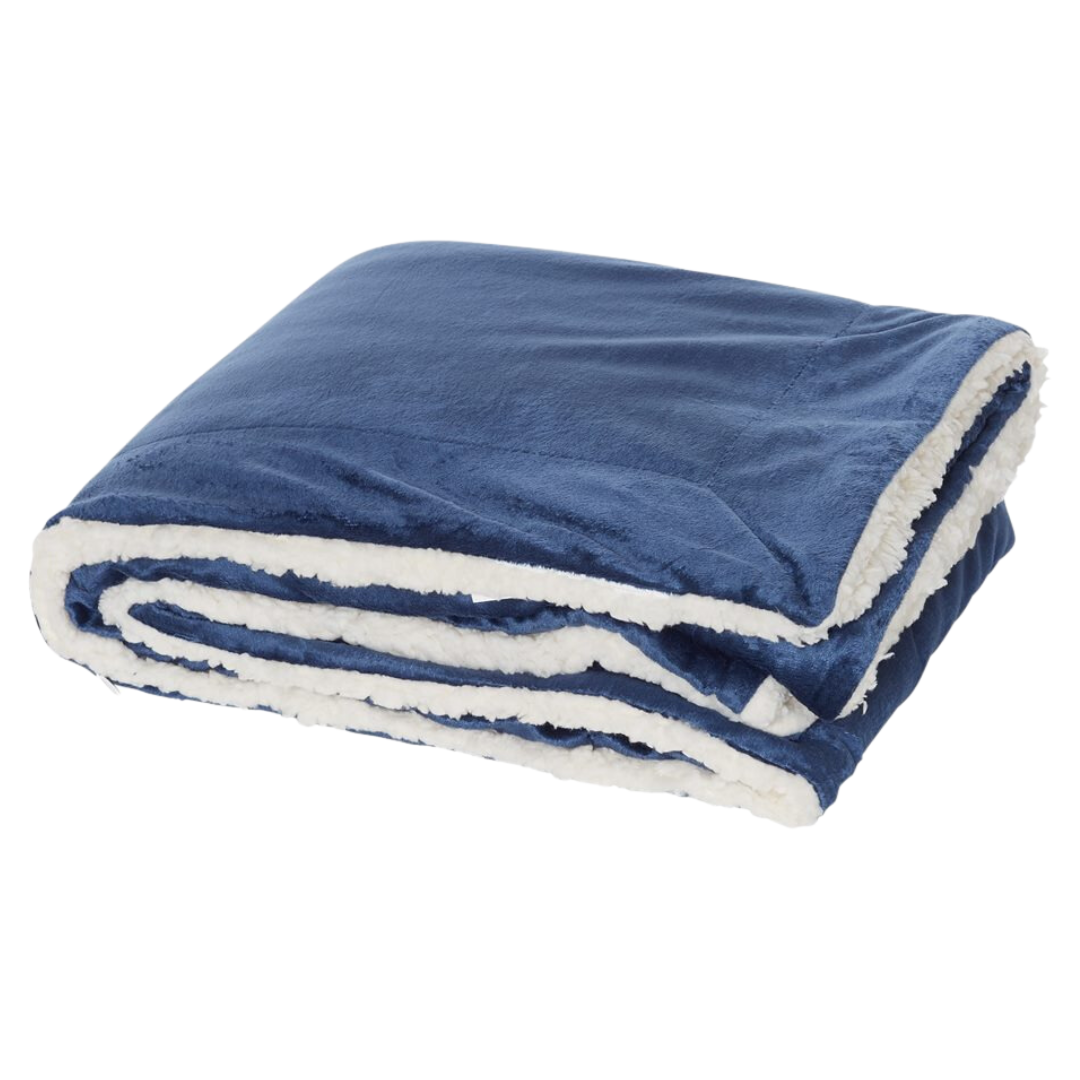 Blanket Extra Soft Sherpa Fleece Blanket for Firefighters in Navy