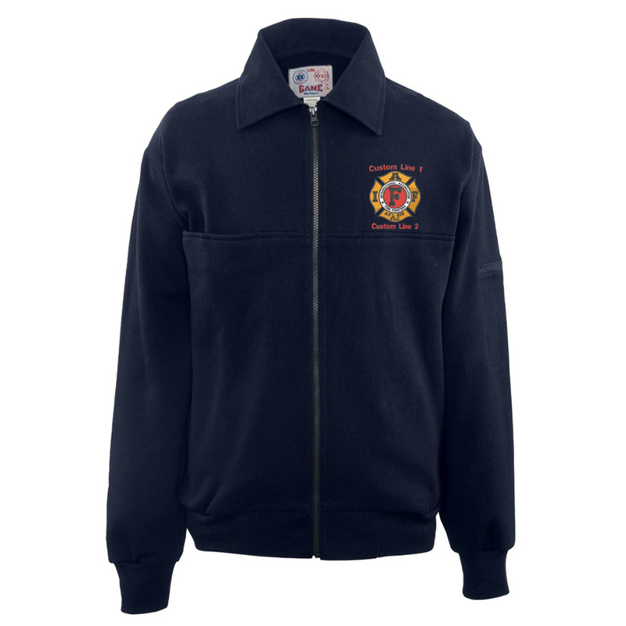 Game Sportswear Full Zip Job Shirt with IAFF Embroidery