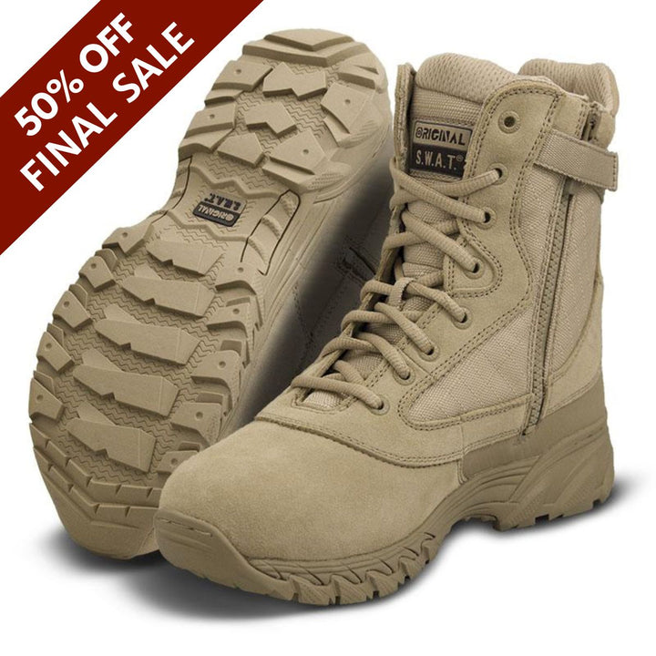 ORIGINAL S.W.A.T. Chase 9" Side Zipper Boot Size 6 in Tan - 50% Off!