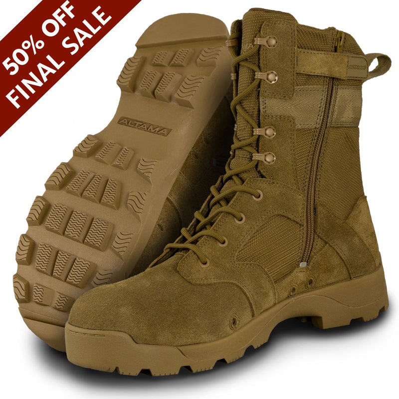 ALTAMA Jungle Assault Side Zipper Safety Boot Size 8 Coyote - 50% Off