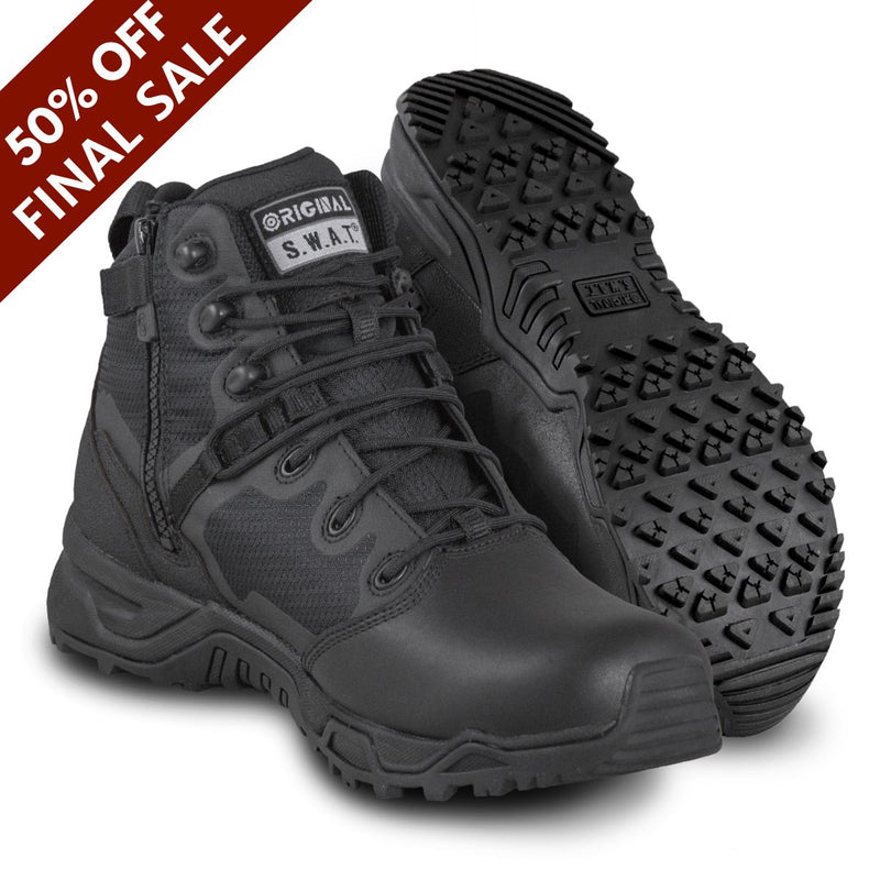 ORIGINAL S.W.A.T. Alpha Fury 6 Polishable Toe Side Zipper Waterproof Boot Size 10.5 Black - 50% Off